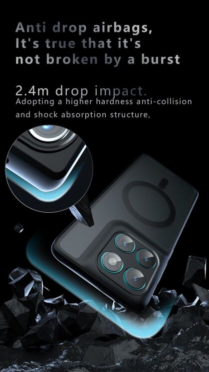 Защитный чехол Deexe Matte Skin with MagSafe для Motorola Edge 60 / Edge 60 Fusion - Black: фото 10 из 20