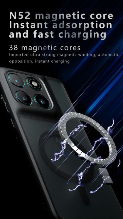 Защитный чехол Deexe Matte Skin with MagSafe для Motorola Edge 60 / Edge 60 Fusion - Black: фото 4 из 20