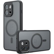 Захисний чохол Deexe Matte Skin with MagSafe для OnePlus 13T - Black: фото 1 з 11