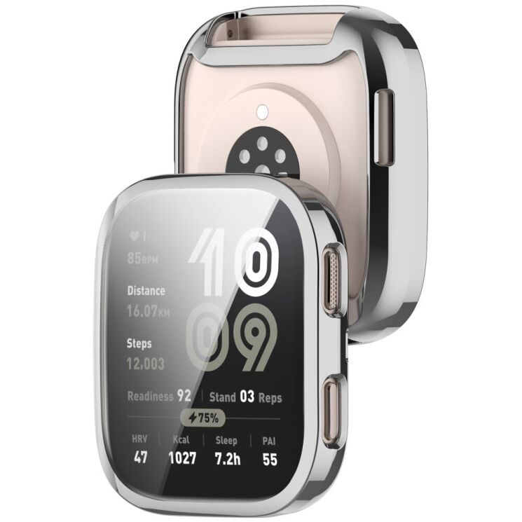 Захисний чохол Deexe Protective Frame для Xiaomi Amazfit Bip 6 - Silver: фото 3 з 10