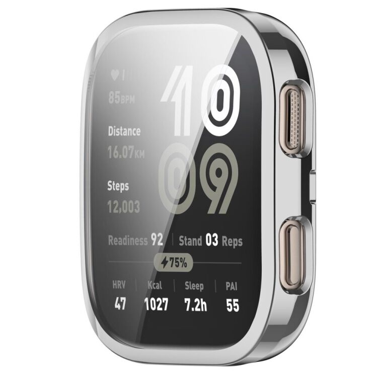 Захисний чохол Deexe Protective Frame для Xiaomi Amazfit Bip 6 - Silver: фото 2 з 10