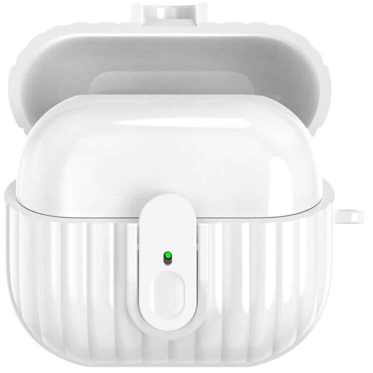 Захисний чохол Deexe Ridge Guard для Samsung Galaxy Buds 3 / Buds 3 Pro - White: фото 1 з 3