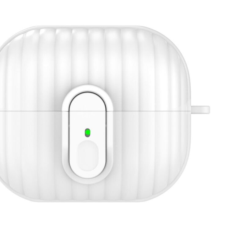 Захисний чохол Deexe Ridge Guard для Samsung Galaxy Buds 3 / Buds 3 Pro - White: фото 2 з 3