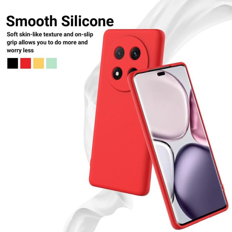 Защитный чехол Deexe Silicone Case для Honor Magic 7 Lite - Red: фото 3 из 8