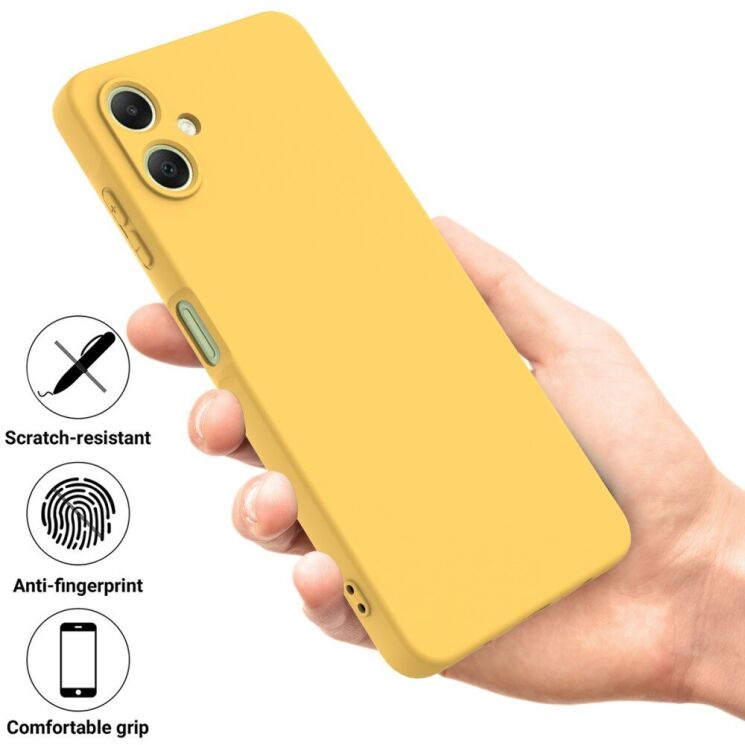 Защитный чехол Deexe Silicone Case для Samsung Galaxy A06 (A065) - Yellow: фото 3 из 8