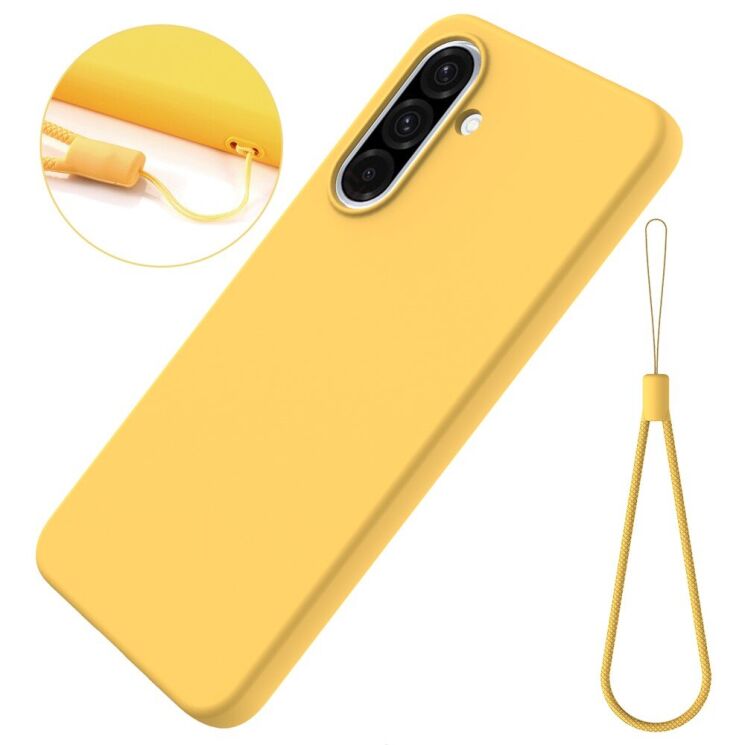 Силиконовый (TPU) чехол Deexe Silicone Case для Samsung Galaxy A56 (A566) - Yellow: фото 2 из 8