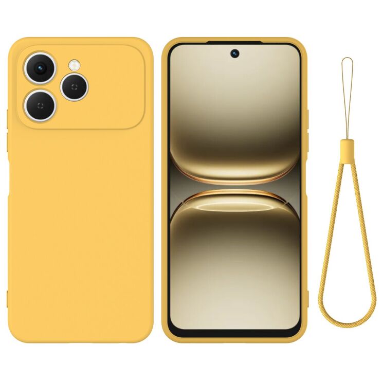 Силіконовий (TPU) чохол Deexe Silicone Case для TECNO Spark 40 - Yellow: фото 1 з 8