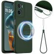 Захисний чохол Deexe Silicone Case with MagSafe для Motorola Moto G05 / Moto E15 - Dark Green (372737DG)