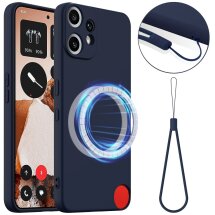 Захисний чохол Deexe Silicone Case with MagSafe для Nothing CMF Phone 2 Pro - Dark Blue: фото 1 з 9