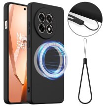 Защитный чехол Deexe Silicone Case with MagSafe для OnePlus 13R / Ace 5 / Ace 5 Pro - Black: фото 1 из 8