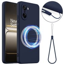 Захисний чохол Deexe Silicone Case with MagSafe для OnePlus Nord CE 5 / Ace 5 Racing - Dark Blue: фото 1 з 8