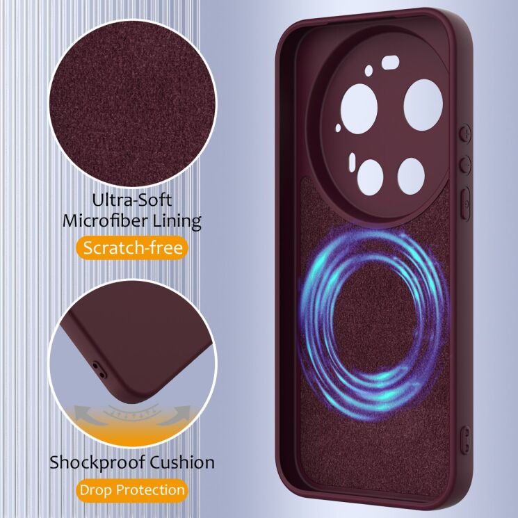 Защитный чехол Deexe Silicone Case with MagSafe для Xiaomi 17 Ultra - Black: фото 8 из 9