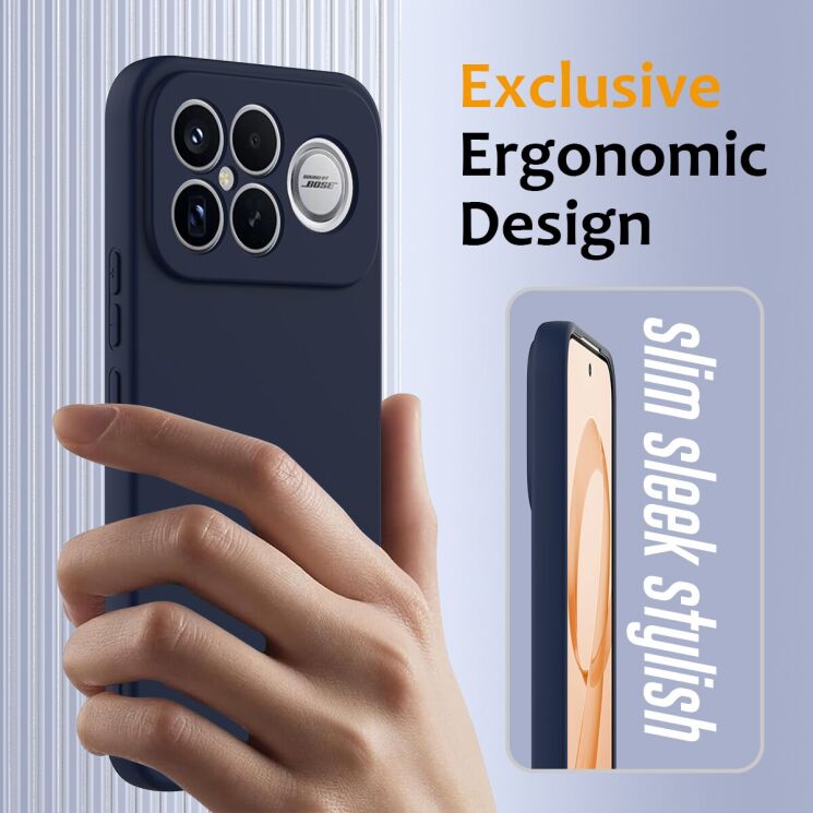 Защитный чехол Deexe Silicone Case with MagSafe для Xiaomi Poco F8 Ultra - Dark Green: фото 5 из 9