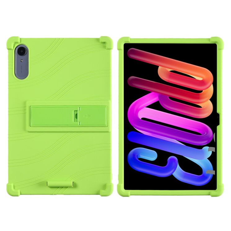 Захисний чохол Deexe Silicone Kickstand для Lenovo Idea Tab Pro Gen 2 - Green: фото 1 з 18