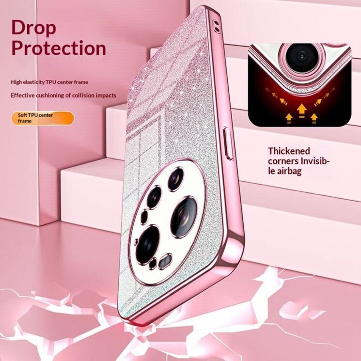 Защитный чехол Deexe Sparkles Cover для Xiaomi 17 Ultra - Transparent: фото 7 из 7