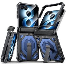 Защитный чехол Deexe Tank Stand для Samsung Galaxy Flip 8 - Blue: фото 1 из 9