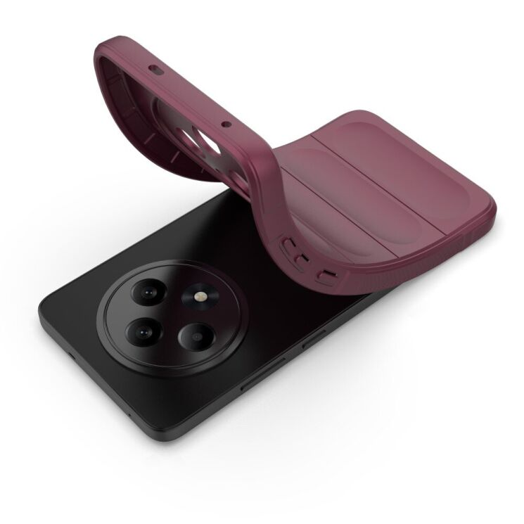 Защитный чехол Deexe Terra Case для OPPO Reno 12 F/FS - Wine Red: фото 4 из 6