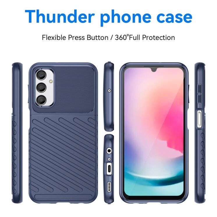 Защитный чехол Deexe Thunder Series для Samsung Galaxy A24 (A245) - Blue: фото 3 из 8