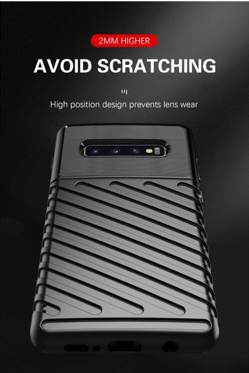 Защитный чехол Deexe Thunder Series для Samsung Galaxy S10 Plus (G975) - Black: фото 8 из 10