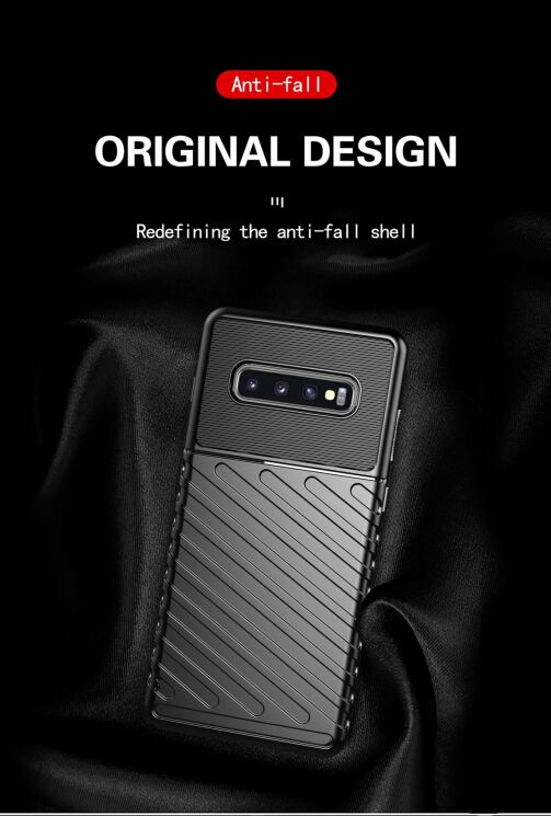 Защитный чехол Deexe Thunder Series для Samsung Galaxy S10 Plus (G975) - Black: фото 5 из 10
