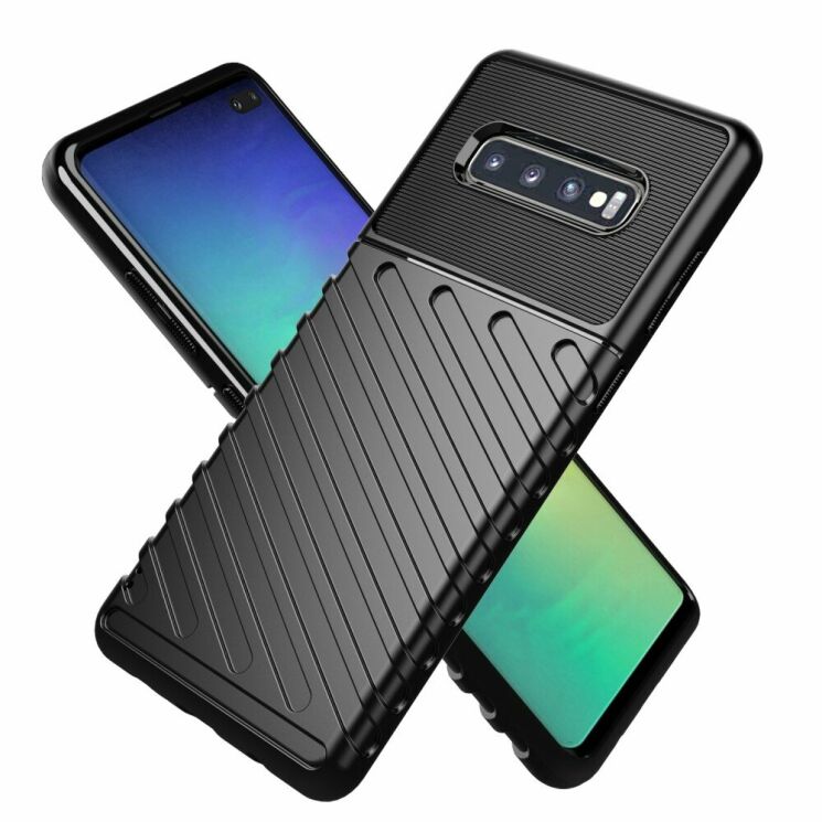 Защитный чехол Deexe Thunder Series для Samsung Galaxy S10 Plus (G975) - Black: фото 2 из 10