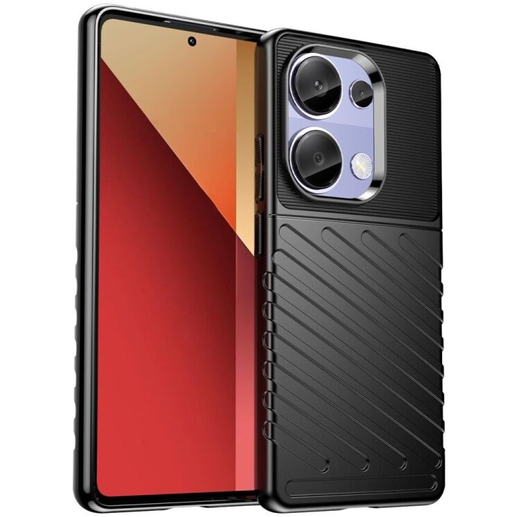 Защитный чехол Deexe Thunder Series для Xiaomi Redmi Note 13 Pro 4G / Poco M6 Pro - Black: фото 1 из 8