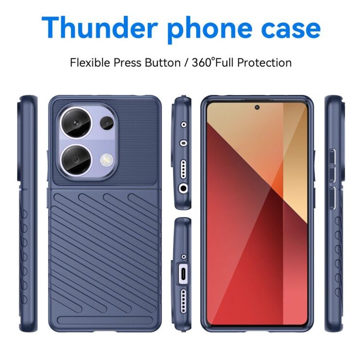 Защитный чехол Deexe Thunder Series для Xiaomi Redmi Note 13 Pro 4G / Poco M6 Pro - Black: фото 8 из 8