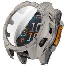 Защитный чехол Deexe Watch Case для Garmin Fenix 8 (43mm) - Titanium Steel / Blue: фото 1 из 7