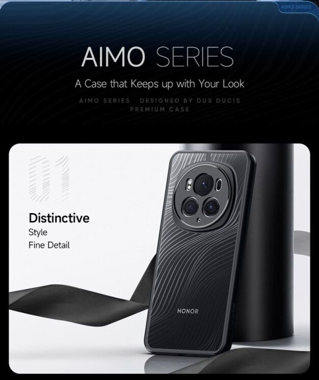 Защитный чехол DUX DUCIS Aimo Series для Honor Magic 6 Pro - Black: фото 10 из 13