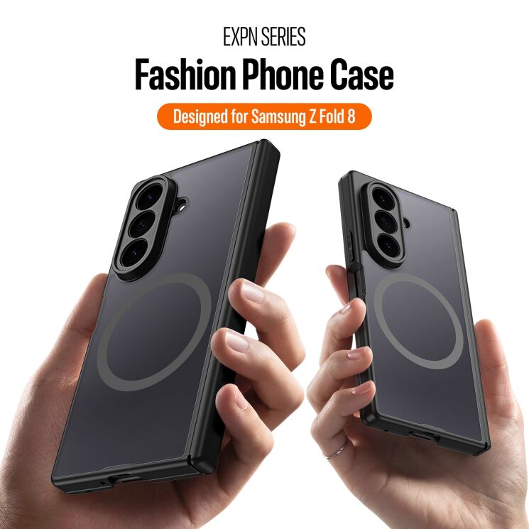 Захисний чохол Dux Ducis Expn Series Magnetic (FF) для Samsung Galaxy Fold 8 Ultra - Orange (424001O) Захисний чохол Dux Ducis Expn Series Magnetic (FF) для Samsung Galaxy Fold 8 Ultra - Orange: фото 6 з 12