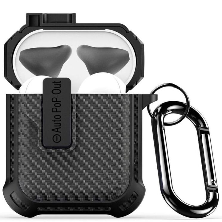 Защитный чехол DUX DUCIS PECI Series для Apple AirPods 1 / 2 - Black: фото 1 из 19