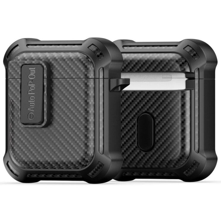 Защитный чехол DUX DUCIS PECI Series для Apple AirPods 1 / 2 - Black: фото 2 из 19