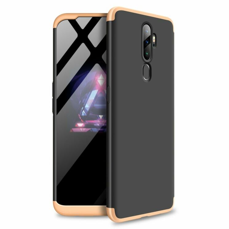 Захисний чохол GKK Double Dip Case для OPPO A5 2020 - Black / Gold: фото 1 з 6