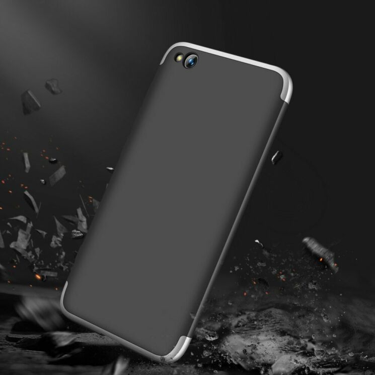 Защитный чехол GKK Double Dip Case для Xiaomi Redmi Go - Silver / Black: фото 5 из 10