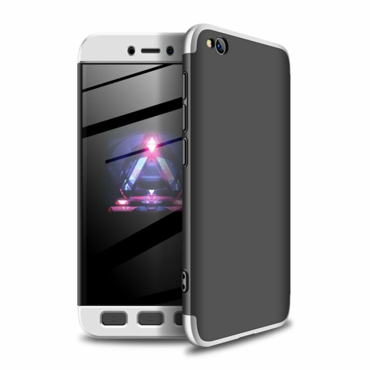 Защитный чехол GKK Double Dip Case для Xiaomi Redmi Go - Silver / Black: фото 1 из 10