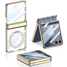 Защитный чехол GKK Hinge Magnetic для Samsung Galaxy Flip 7 - Champagne Gold: фото 1 из 10