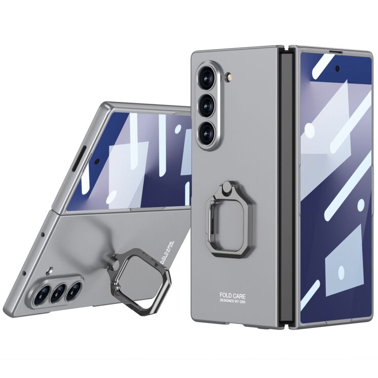 Захисний чохол GKK Ring Shell для Samsung Galaxy Fold 7 - Grey: фото 1 з 11