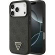 Захисний чохол Guess Leather 4G Triangle Strass MagSafe для iPhone 17 Pro (GUHMP17LP4TDPLK) - Black (403270B)