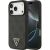 Защитный чехол Guess Leather 4G Triangle Strass MagSafe для iPhone 17 Pro (GUHMP17LP4TDPLK) - Black: фото 1 из 9