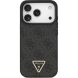 Захисний чохол Guess Leather 4G Triangle Strass MagSafe для iPhone 17 Pro (GUHMP17LP4TDPLK) - Black (403270B). Фото 2 з 9
