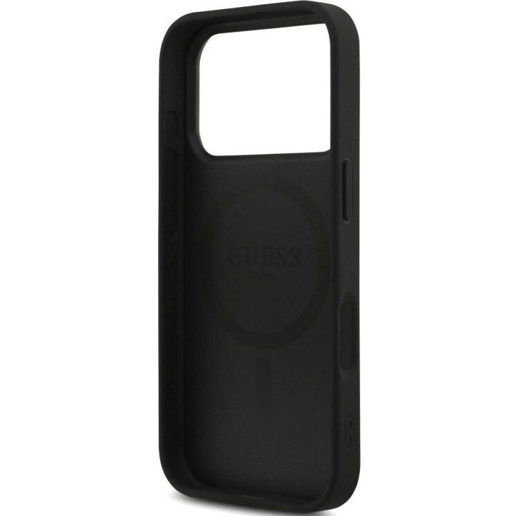 Захисний чохол Guess Leather 4G Triangle Strass MagSafe для iPhone 17 Pro (GUHMP17LP4TDPLK) - Black (403270B) Захисний чохол Guess Leather 4G Triangle Strass MagSafe для iPhone 17 Pro (GUHMP17LP4TDPLK) - Black: фото 7 з 9