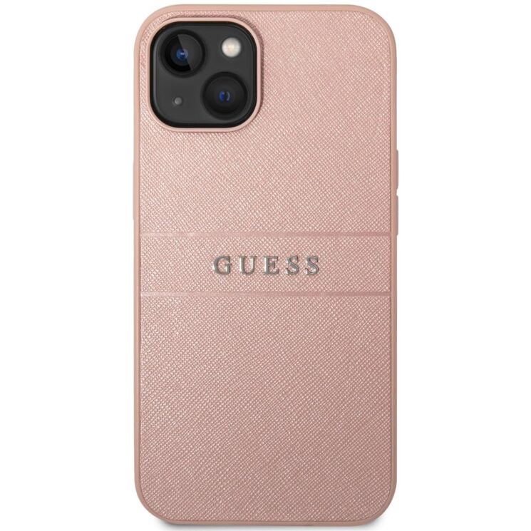 Защитный чехол Guess Saffiano для Apple iPhone 14 Plus - Pink: фото 2 из 7
