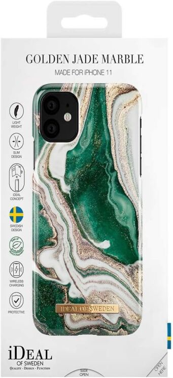 Защитный чехол iDeal Of Sweden Printed Case для Apple iPhone 11 (IDFCAW18-I1961-98) - Golden Jade Marble: фото 5 из 8