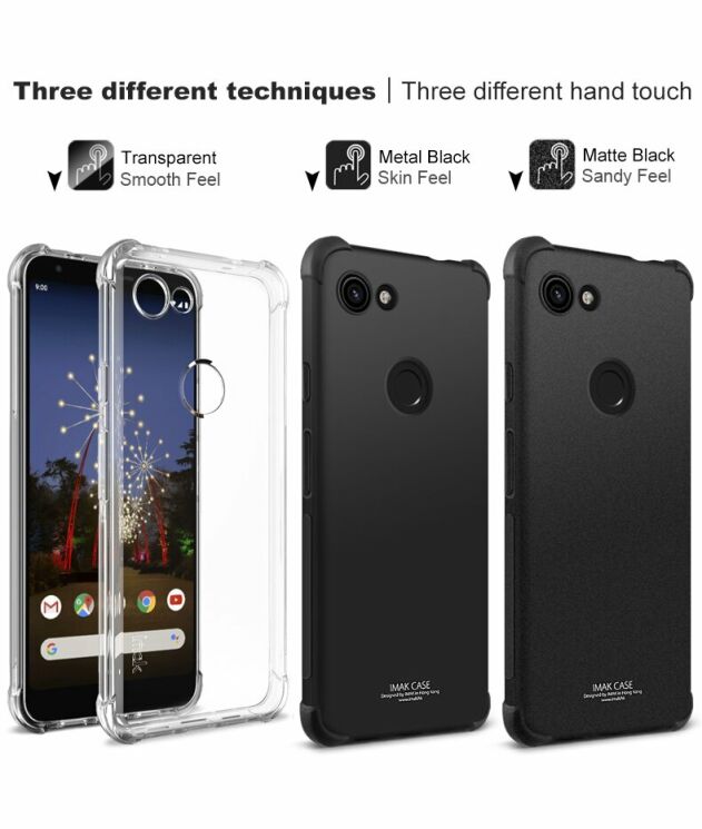 Защитный чехол IMAK Airbag MAX Case для Google Pixel 3a XL - Metal Black: фото 7 из 14
