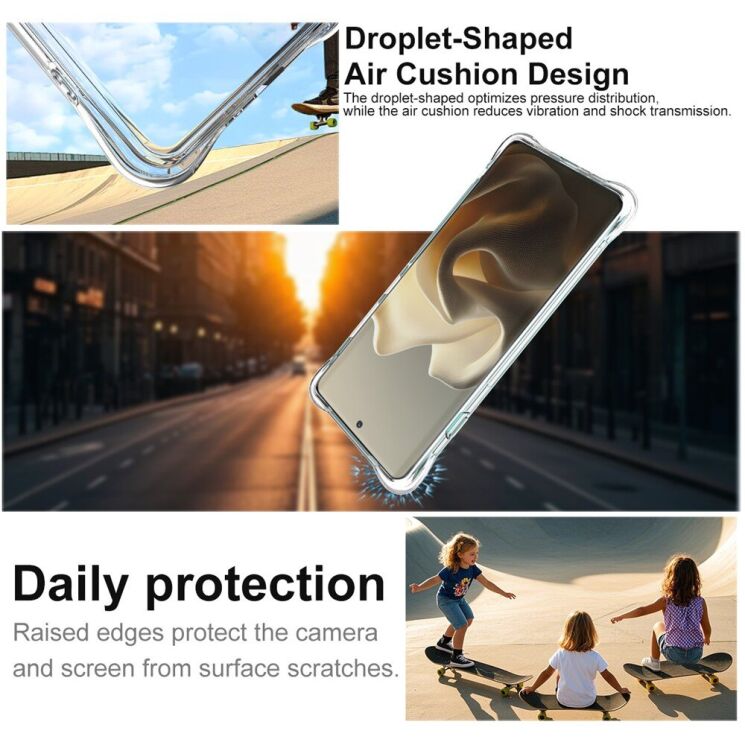 Захисний чохол IMAK Airbag MAX Case для Motorola Edge 60 Pro - Transparent: фото 5 з 11