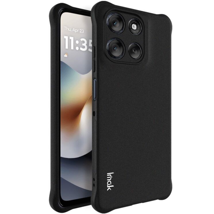 Захисний чохол IMAK Airbag MAX Case для Motorola Moto G56 - Matte Black: фото 1 з 9