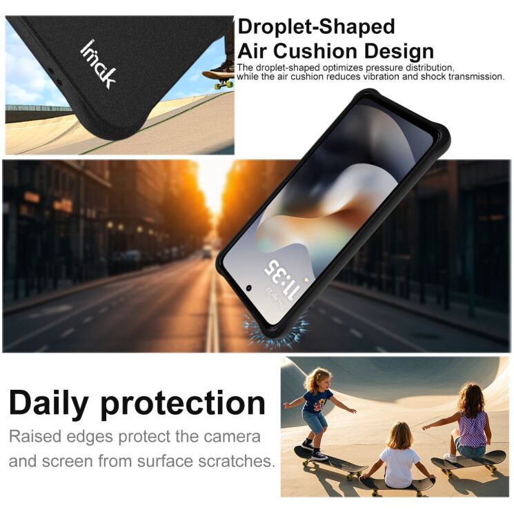 Защитный чехол IMAK Airbag MAX Case для Motorola Moto G86 Power - Matte Black: фото 4 из 8