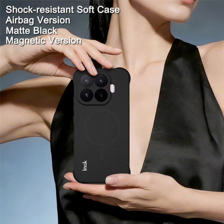 Защитный чехол IMAK Airbag Sand Case with MagSafe для Xiaomi 17T - Matte Black: фото 11 из 12