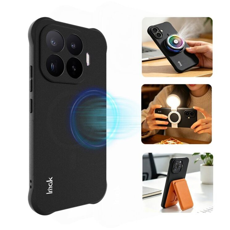 Защитный чехол IMAK Airbag Sand Case with MagSafe для Xiaomi 17T - Matte Black: фото 10 из 12