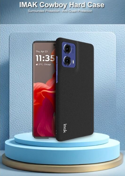 Защитный чехол IMAK Cowboy Hard Shell для Motorola Moto G85 - Matte Black: фото 7 из 8